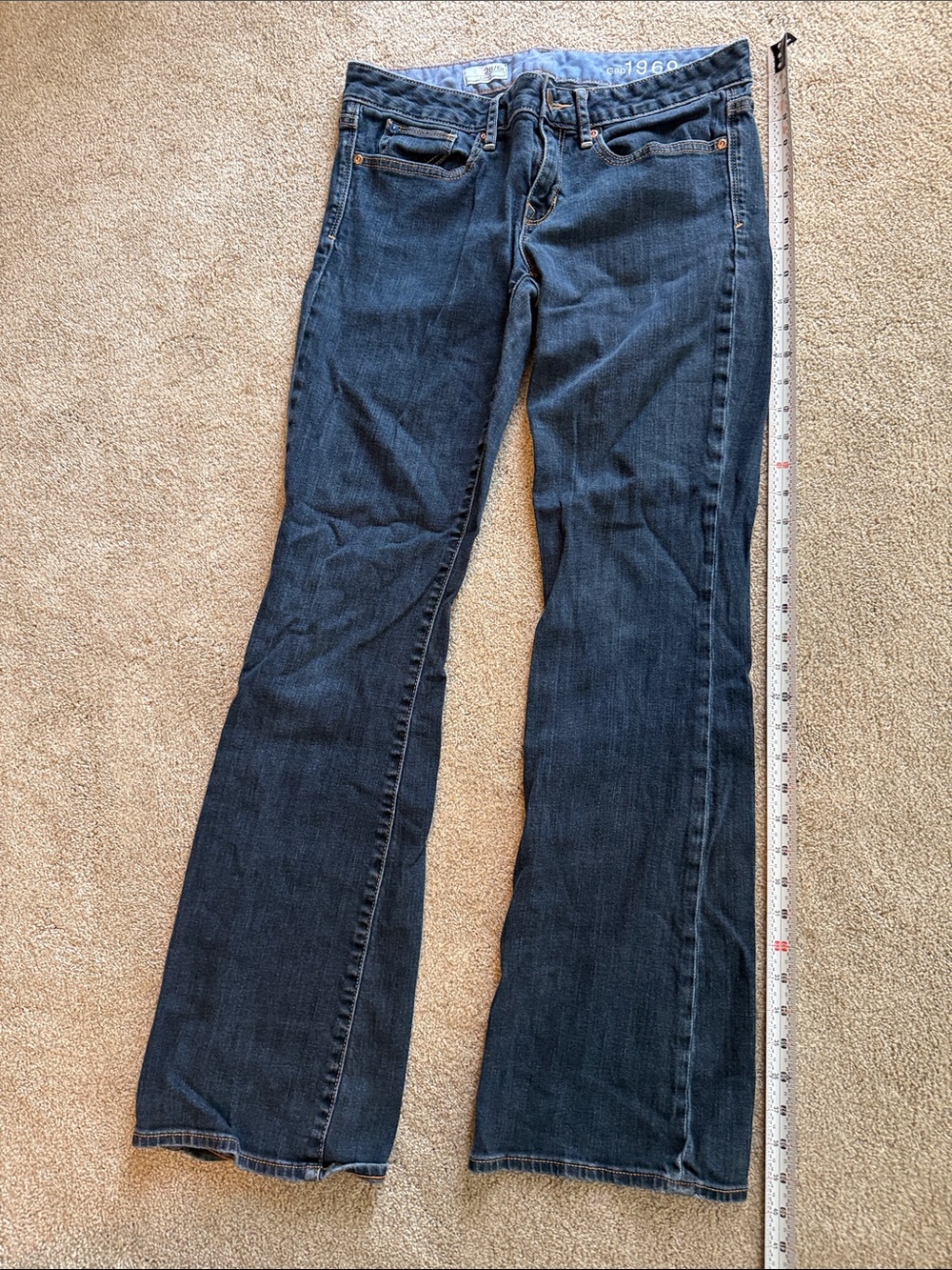 1969 Dark Blue Flare Jeans – Wide Leg Women's Denim